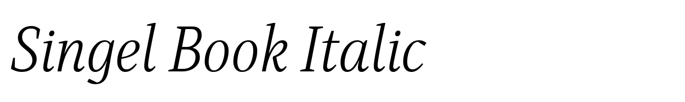 Singel Book Italic